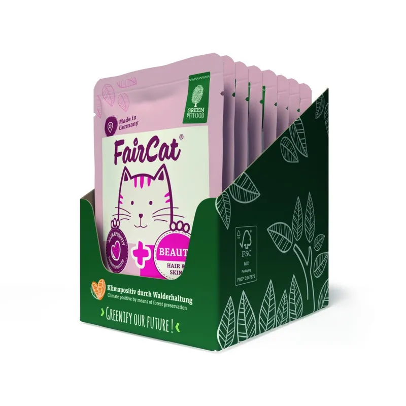 Green Petfood Green Petfood FairCat Beauty 32 x 85 g, Grün, – Produktbild 1 von 2