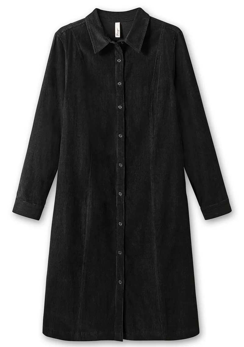 sheego Hemdblusenkleid, Schwarz, – Produktbild 2 von 2