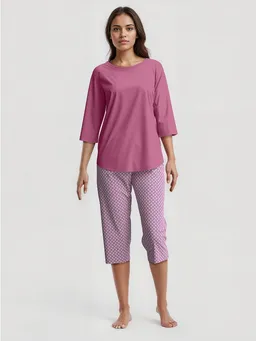 CALIDA CALIDA Capri-Pyjama Cotton Special Damen (2 tlg) 3/4-Länge, weich und angenehm bewegungsfreundlich – Produktbild 1 von 1
