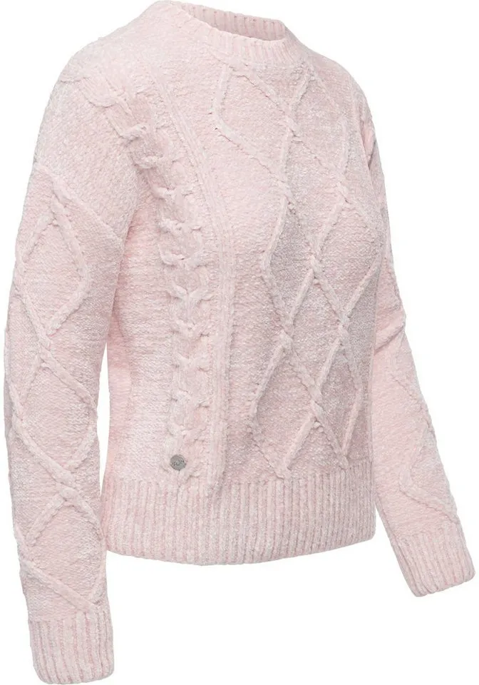 ragwear ragwear Strickpullover Jannina Gestrickter gemusterter Pullover, Rosa, – Produktbild 2 von 3
