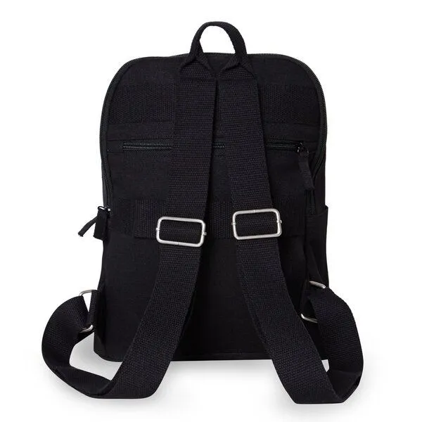 Pure Pure HP-0035 Hanf City-Rucksack M in Steppoptik, Black, – Produktbild 2 von 4