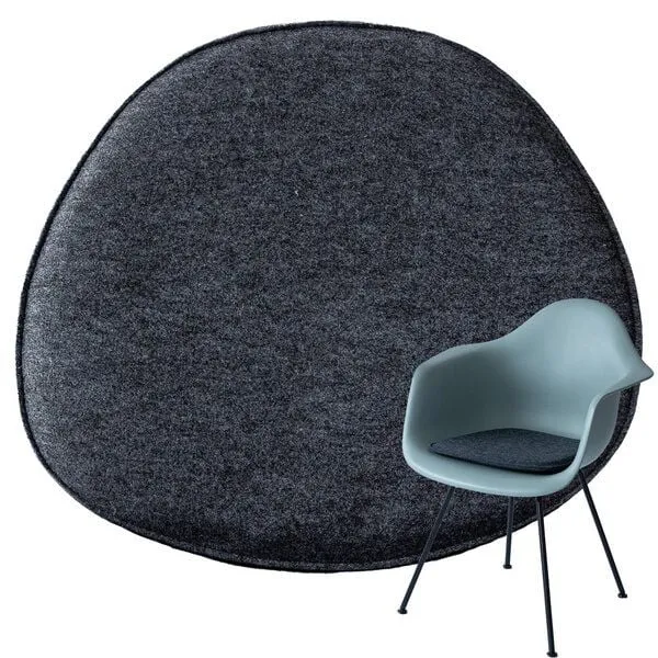 easy and green easy and green Sitzkissen Filz Oval | aus upcycling rPET Filz | Rutschfest | 40 x 36cm – Produktbild 1 von 4