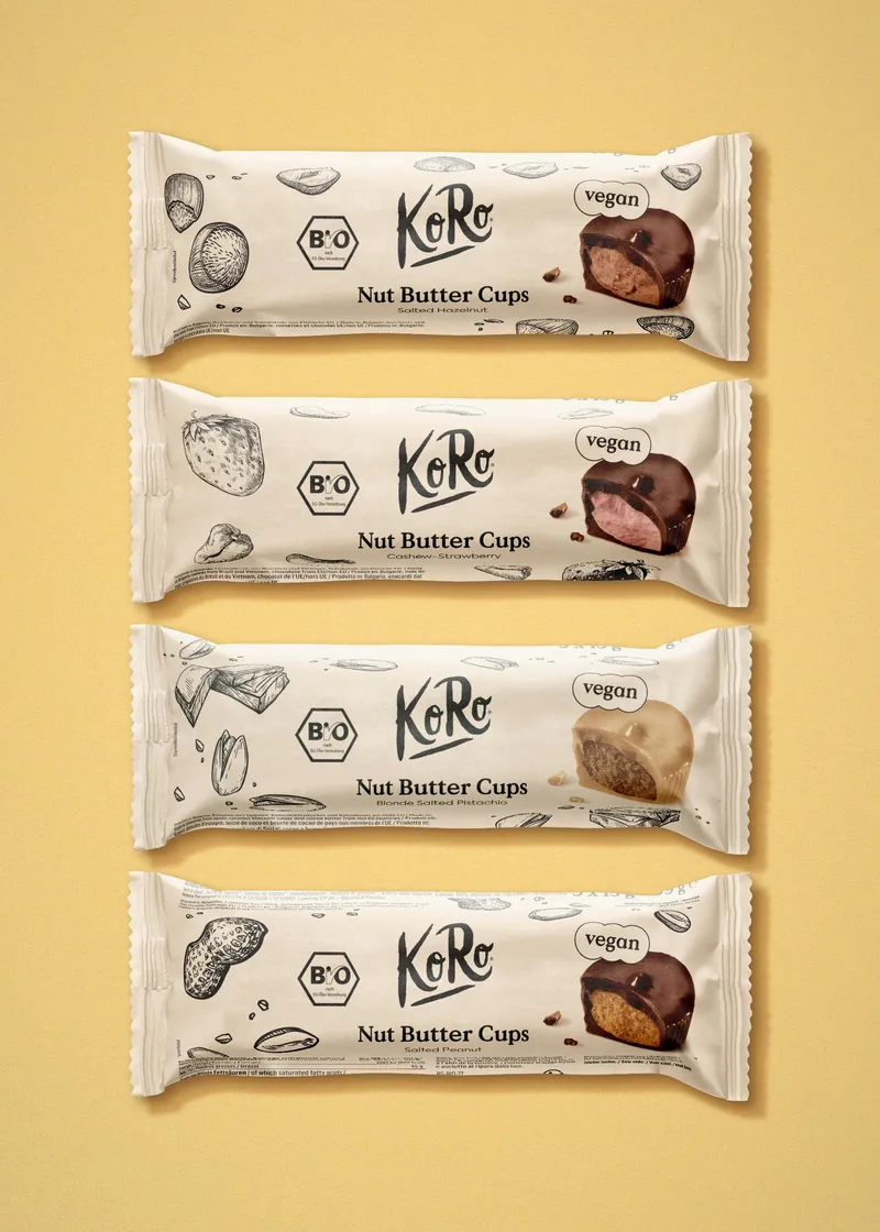 KoRo KoRo Bio Nut Butter Cups Probierset | 4 x 3 x 13 g – Produktbild 1 von 2