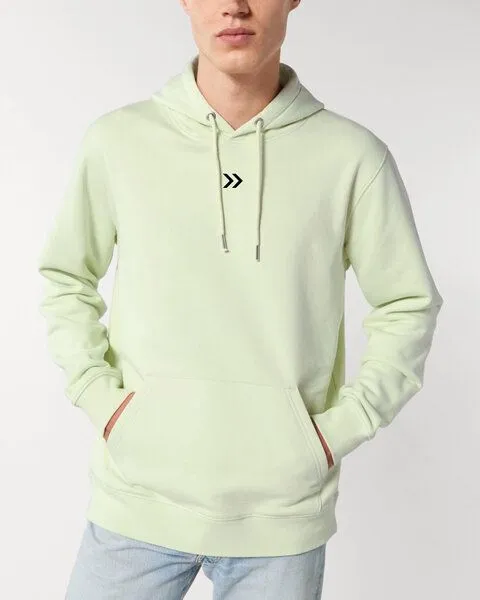 Human Family Human Family Bio Unisex Hoodie - "Skip", Hellgrün, – Produktbild 2 von 3