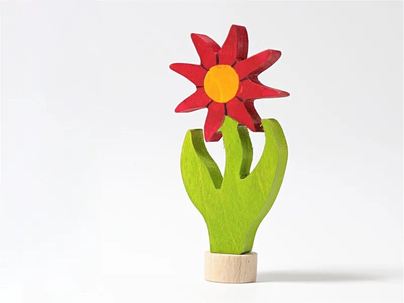Grimms Grimms Aster Steckfigur aus Lindenholz, bunt lasiert Höhe 8 cm, Mehrfarbig, – Produktbild 2 von 2