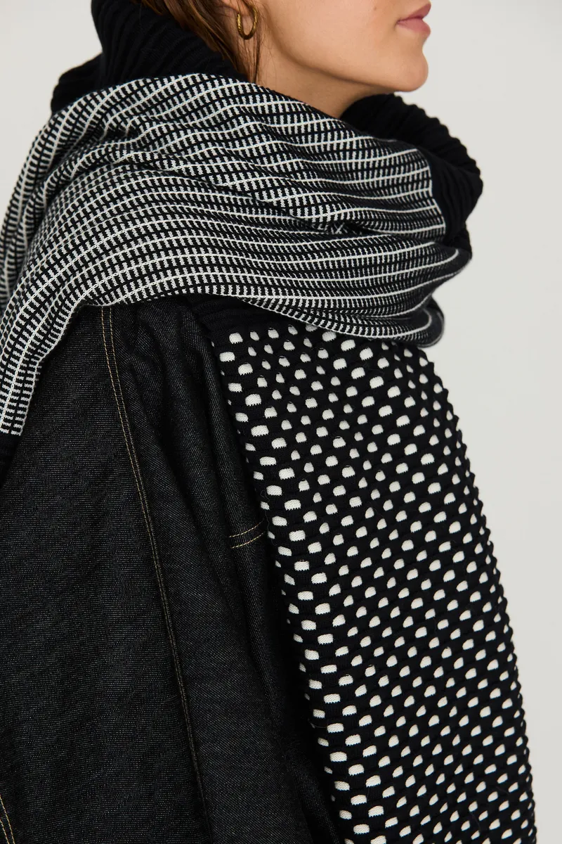 SKFK SKFK Damen vegan Schal Belar Schwarz, Schwarz, – Produktbild 2 von 2