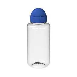 elasto elasto Trinkflasche Junior, 700 ml, RENEW, transparent/standard-blau PP, Blau / transparent, – Produktbild 1 von 1