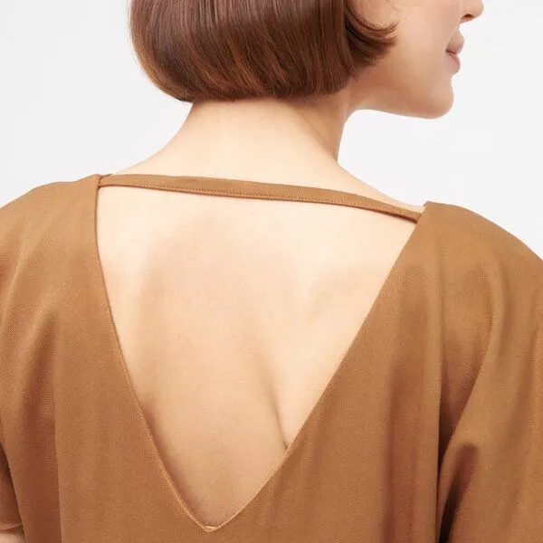 WiDDA berlin WiDDA berlin Kleid CARO aus Viskose in Curry – Produktbild 3 von 4