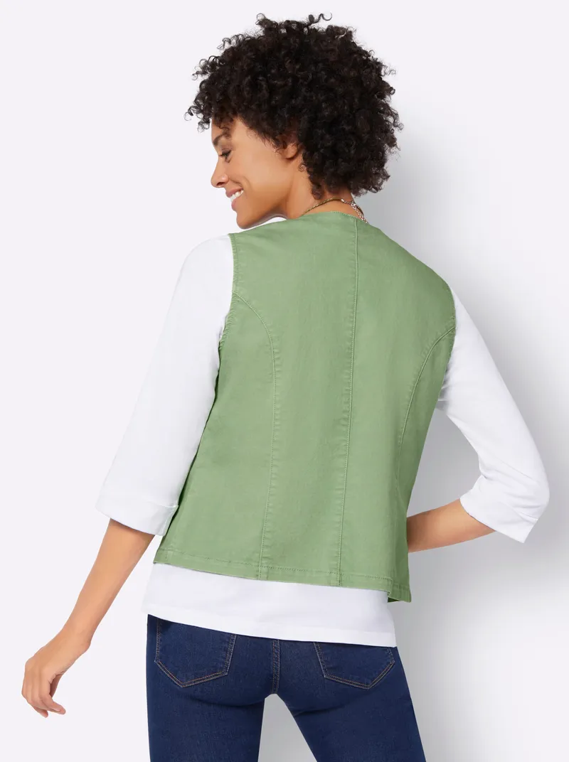 Witt Jeansweste, Eucalyptus, – Produktbild 2 von 2