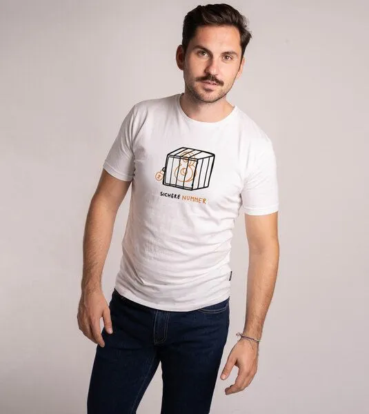 Gary Mash GARY MASH T-Shirt Sichere Nummer aus Biobaumwolle, Weiß, – Produktbild 2 von 3