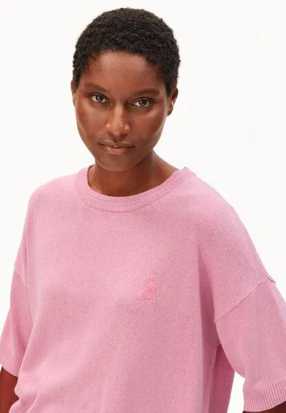 ARMEDANGELS ARMEDANGELS LINO BLEND Damen Strickshirt aus Leinen-Mix, Washed berry, – Produktbild 3 von 4