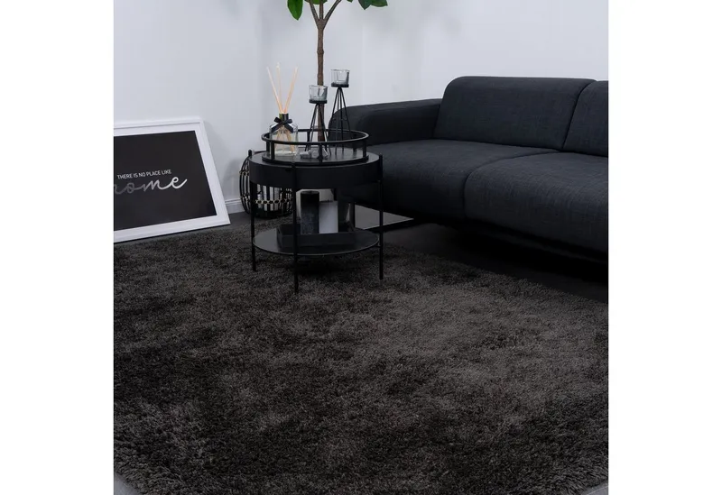 Consilio Concept Designteppich MONA Teppich Wohnzimmer Hochflor Shaggy langflorig handgefertigt, Grau, – Produktbild 1 von 4