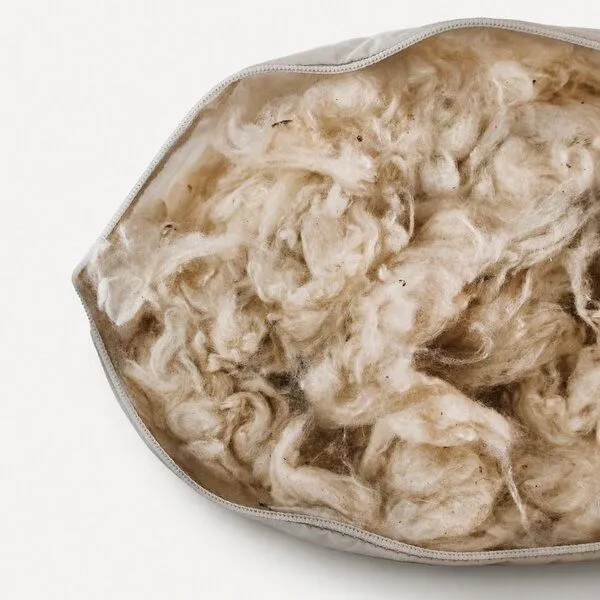 Slāf Slāf Kapok Sofakissen mit Waffelpikee Bezug in Dunkelrosa BIO – Produktbild 3 von 3