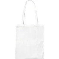 Tasche mit langen Henkeln aus recycelten PET-Flaschen, weiß, 38x42cm – Produktbild 1 von 1