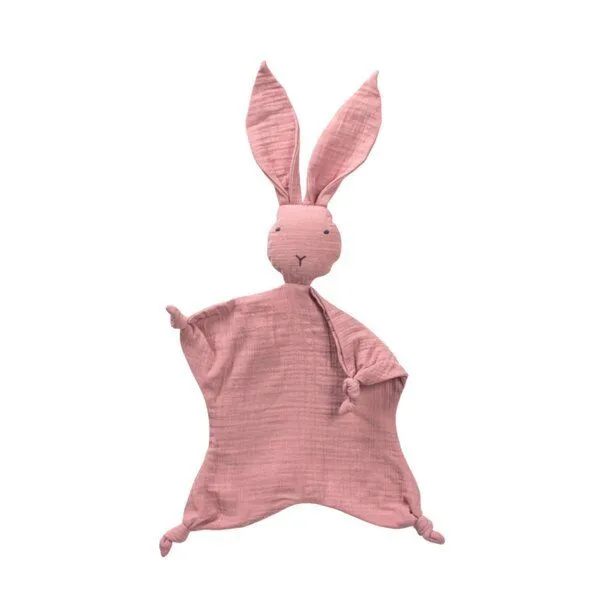 Bebekevi Bebekevi Schmusetuch Hase aus Musselin| 2-lagig | Kuschel- & Schlafbegleiter, Beige, – Produktbild 3 von 3