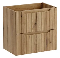 Lomadox Waschbeckenschrank NEWPORT-56-EVOKE 60 cm breit mit 2 Schubladen, Eiche mit gerillter Front – Produktbild 1 von 1