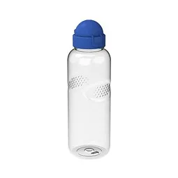 elasto elasto Trinkflasche Carve Junior, 700 ml, RENEW, transparent/standard-blau PP – Produktbild 1 von 1