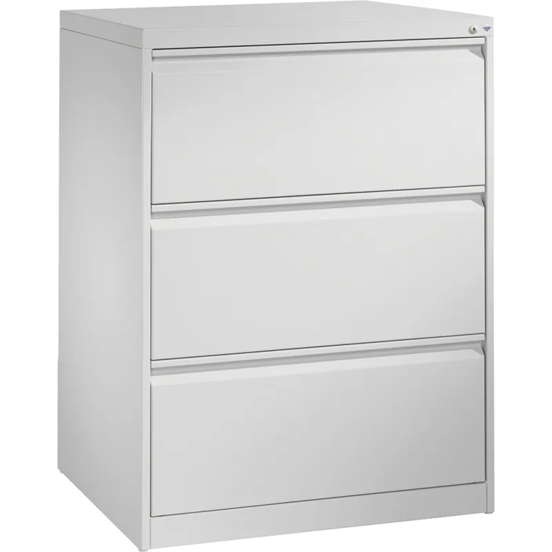 C+P C+P Hängeregistraturschrank zweibahnig, 3 Schubladen, lichtgrau/lichtgrau – Produktbild 1 von 3