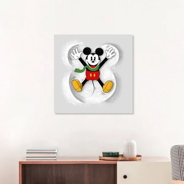 Photocircle Photocircle Poster / Leinwandbild - Micky Maus im Schnee – Produktbild 3 von 4