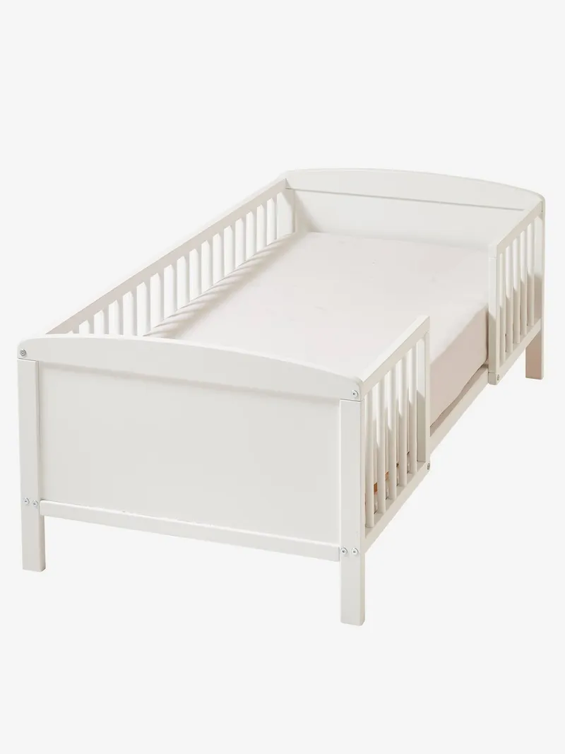 Vertbaudet Vertbaudet Kinderbett WIKI mit Fallschutz 70x140 cm, Weiß, – Produktbild 2 von 3