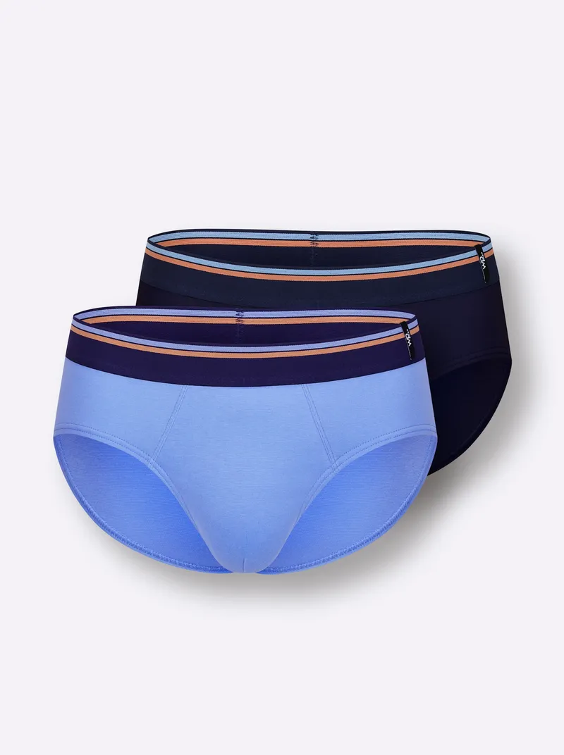 wäschepur men Slip marine + himmelblau, Marine + himmelblau, – Produktbild 1 von 3