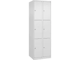 C+P C+P Schließfachschrank Classic PLUS, 6 Fächer, 1850x600x500mm, Verkehrsweiß/Verkehrsweiß – Produktbild 1 von 1