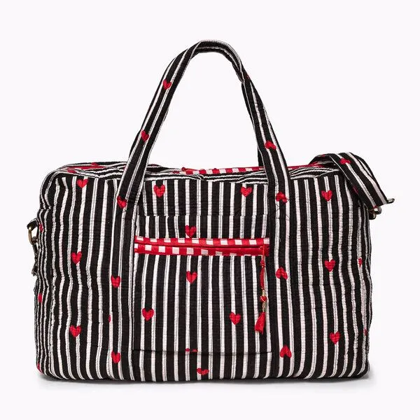 KIKOONI KIKOONI handgefertigte große Reisetasche TRAVELER BAG, "love edition" black, – Produktbild 4 von 4