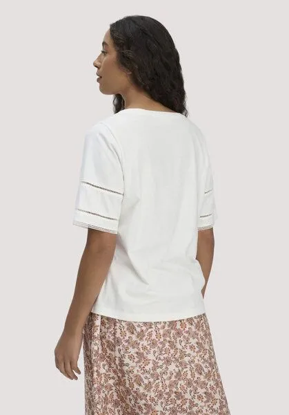 hessnatur hessnatur Bohemian Lace-T-Shirt Oversize aus reiner Bio-Baumwolle, Naturweiss, – Produktbild 2 von 4