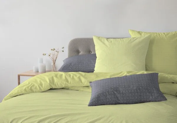 Nature by Adam Nature by Adam Bettwäsche 2tlg aus 100% Bio-Baumwolle - Made in Germany - Graphic Ventus light, Hellgrün, – Produktbild 4 von 4