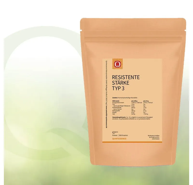 Quintessence Resistente Stärke Typ 3 – Natürliche resistente Stärke als Pulver, 500 g, 500 g - natürliche Ballaststoffe – hochwertige Premiumqualität – Produktbild 4 von 4