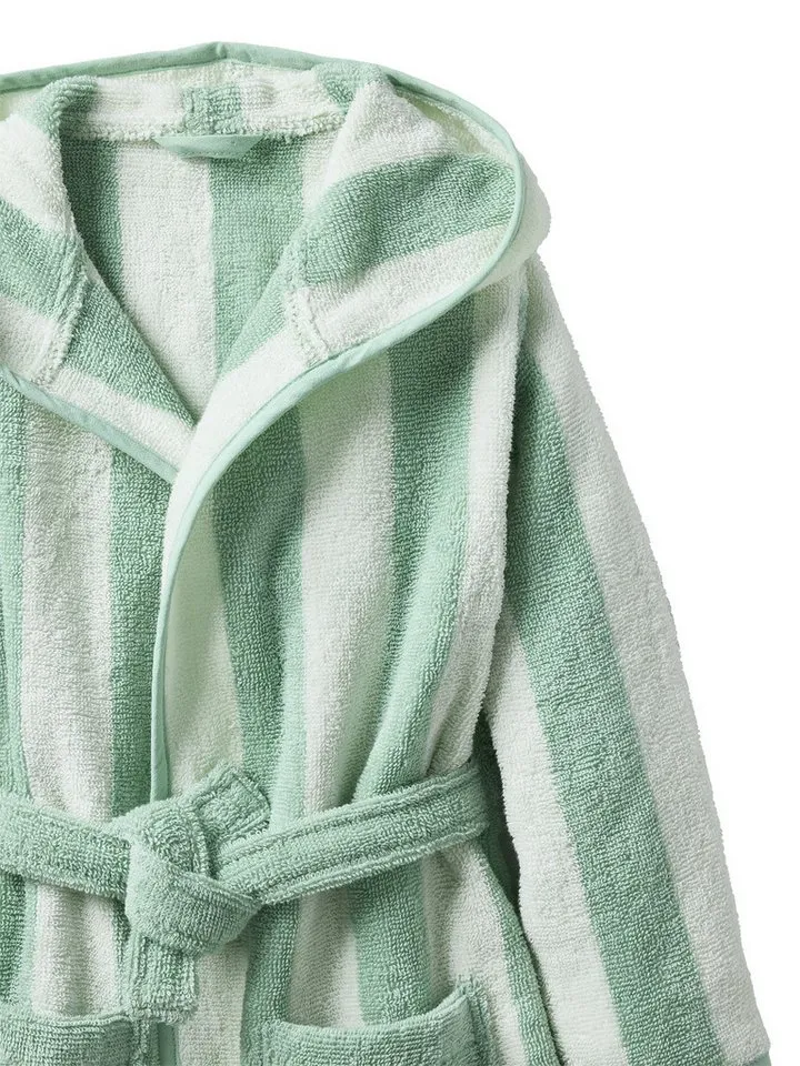 Vertbaudet Vertbaudet Kinderbademantel Kinder Bademantel STRANDKORB Capsule FAMILY, Recycelte Baumwolle, Gelb|grün, – Produktbild 3 von 3