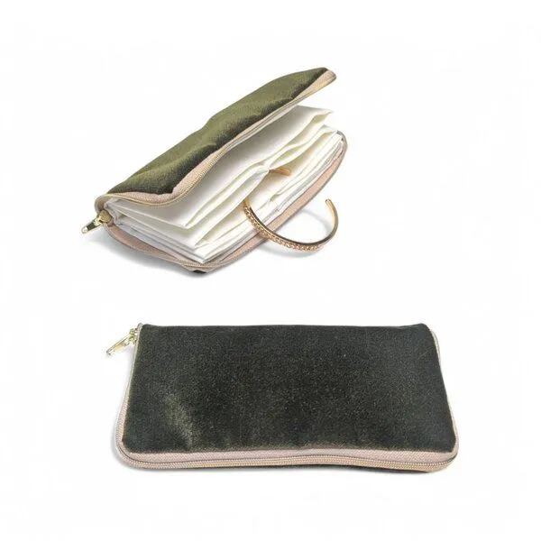 Bridge&Tunnel Bridge&Tunnel Schmucketui Velvet Big (Querformat), Oliv, – Produktbild 1 von 5