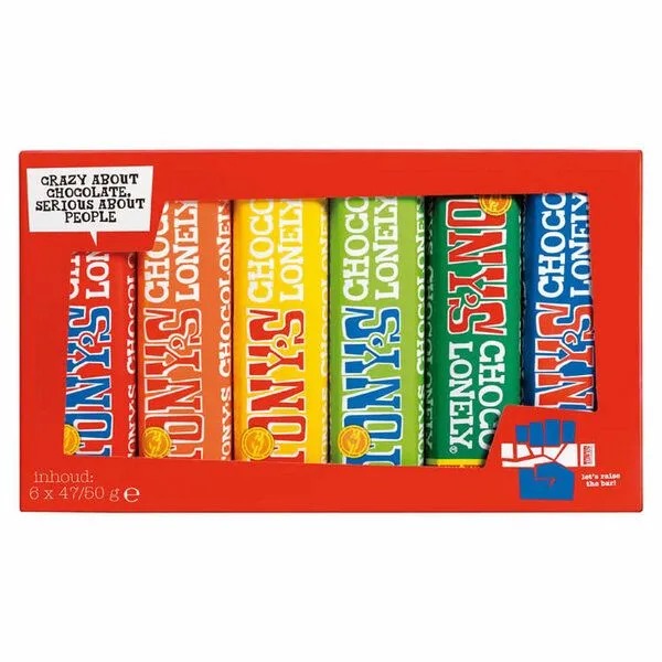 Tony´s Chocolonely Tony´s Chocolonely Regenbogen Schokolade Mixpackung - 6x47/50 gr- fairtrade – Produktbild 1 von 1
