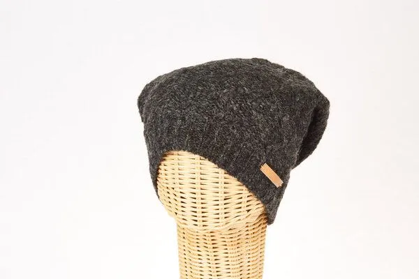 short'n'pietz short'n'pietz Schurwollmütze mit Rautenmuster, Anthrazit, – Produktbild 1 von 1