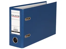 Falken 10 Falken Ordner, kaschierter Karton PP, 250 g/m², DIN A5 quer, RB 80 mm, blau – Produktbild 1 von 1