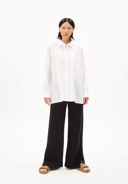 ARMEDANGELS ARMEDANGELS Ealgaa Damen Bluse Loose Fit aus Bio-Baumwolle, White, – Produktbild 4 von 4