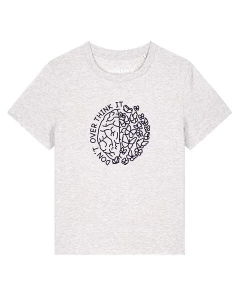 watapparel watapparel T-Shirt Frauen Don't overthink it, Cool heather grey, – Produktbild 1 von 2