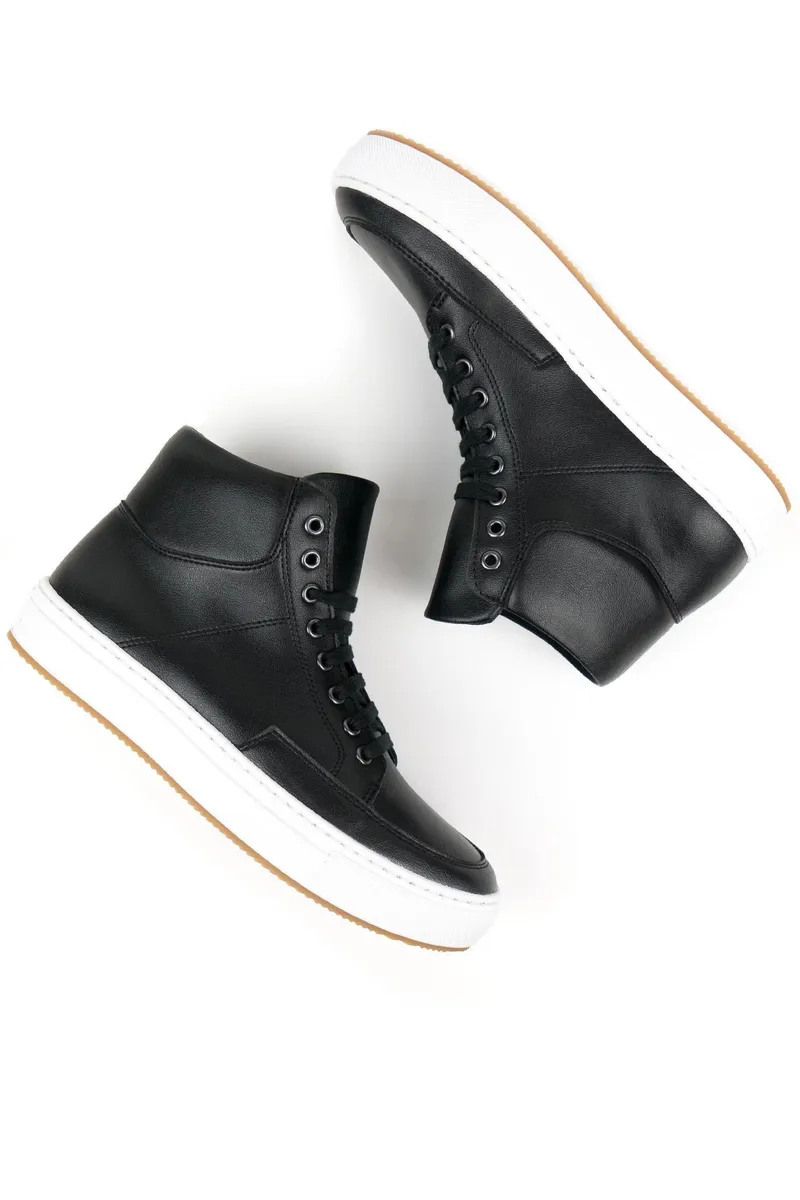 Will's Vegan Store Will's Vegan Store Damen vegan Sneaker Stiefel Schwarz, Schwarz, – Produktbild 1 von 2