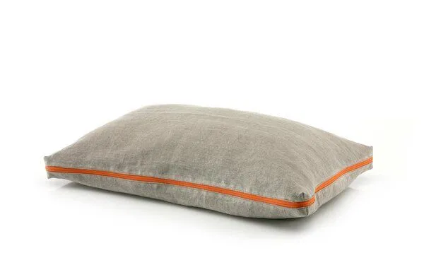 CHILL THE DOG® CHILL THE DOG® Hundekissen orthopädisch & waschbar – Bio-Hanf & Naturlatex, Hemp (beige) rv orange, – Produktbild 3 von 4