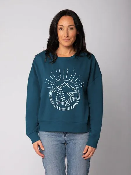 watapparel watapparel Sweatshirt Frauen Natur ist schön, Deep teal, – Produktbild 2 von 2