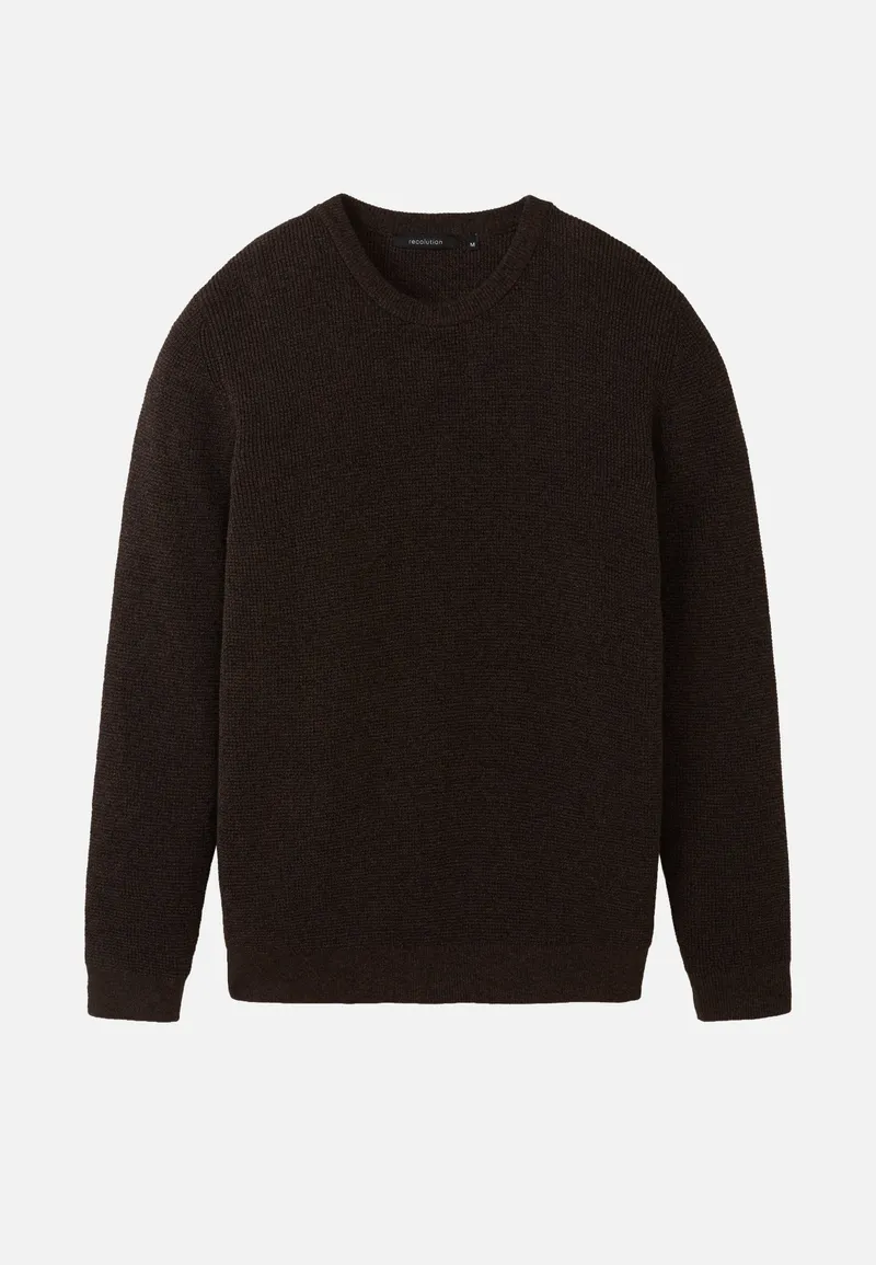 recolution Recolution Herren vegan Pullover Bacopa Taupe, Dunkelbraun, – Produktbild 1 von 2
