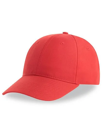 Atlantis Headwear Atlantis Headwear Recy Six Cap Klassische, strukturierte Baseballkappe, Geschwungener Schirm, Klettverschluss, Rot, – Produktbild 1 von 3