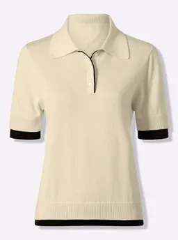 heine Polopullover champagner-schwarz – Produktbild 1 von 1