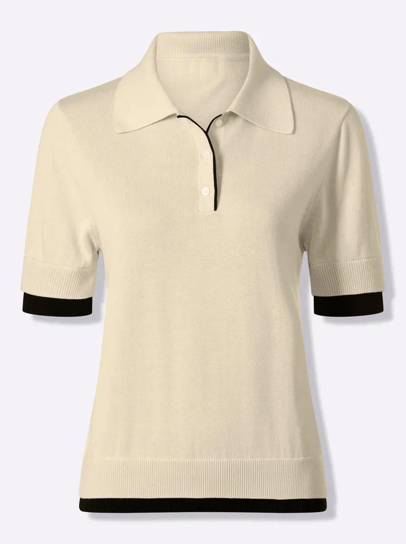heine Polopullover champagner-schwarz, Champagner-schwarz, – Produktbild 1 von 2