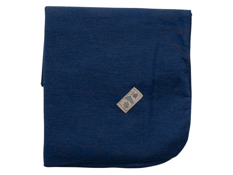 Lilano Lilano Babydecke Bio-Merinowolle Seide marine 80 x 90 cm, Blau, – Produktbild 1 von 1