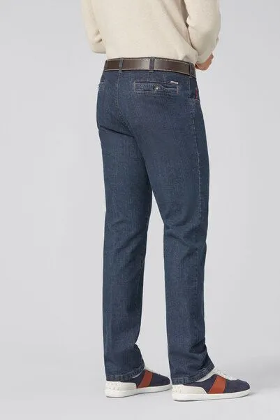 Meyer MEYER Struktur Swingpocketjeans, Blau (blue-stone), – Produktbild 4 von 6