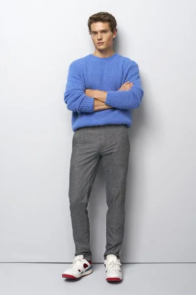 M 5 BY MEYER M 5 BY MEYER Sportliche Chino im Wool Look, Grau (mid grey), – Produktbild 4 von 8