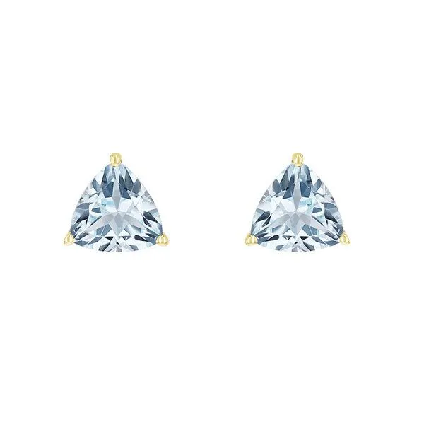 Eppi Eppi Silberne Ohrringe mit himmlisch blauen Topasen Nellie, Gelb, – Produktbild 1 von 3