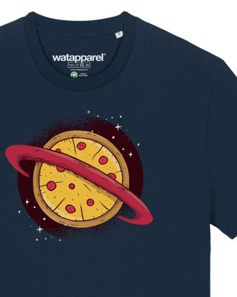 watapparel watapparel T-Shirt Unisex Pizza Planet, French navy, – Produktbild 3 von 3