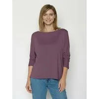 GreenBomb GREENBOMB Basic Simper - Gemütliches Longsleeve aus Viskose (LENZING ECOVERO) Mix / Fair & Vegan, Lila (moorberry), – Produktbild 1 von 1
